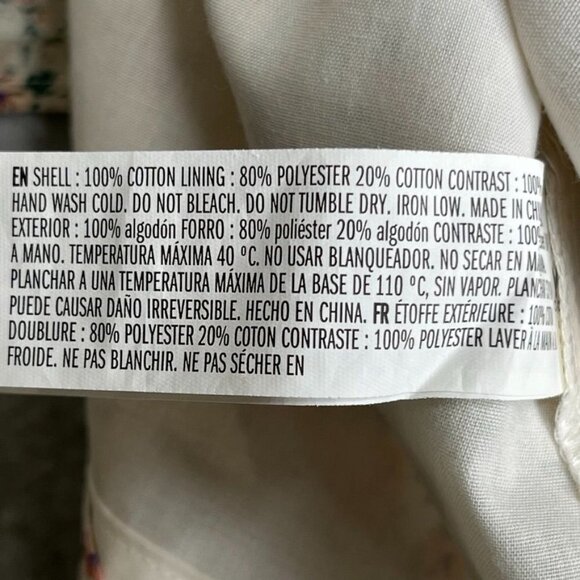 English Factory Women's Floral Lace Trim Dress Size M Shift Button Close - Picture 15 of 15